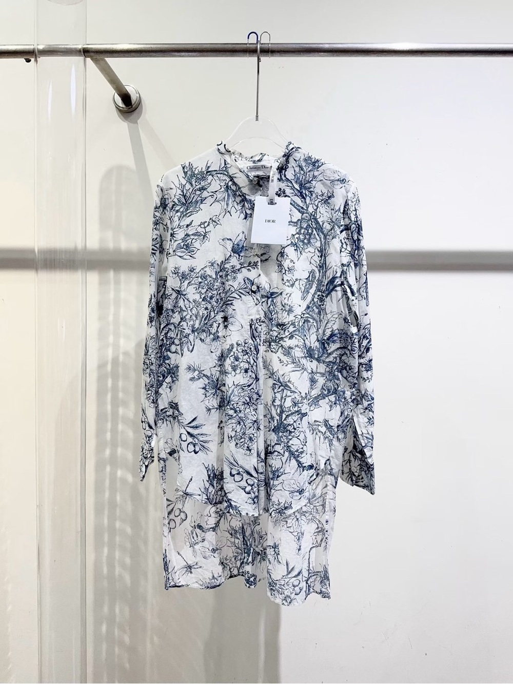 Dior White and Navy Floral Print Women’s Shorts Set